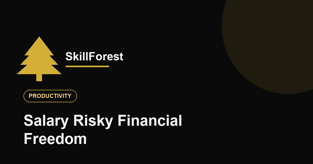 फक्त Salary वर अवलंबून राहणं Risky का आहे Financial Freedom Guide