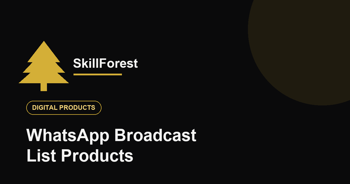 WhatsApp Broadcast List ने Products कसे विकायचे